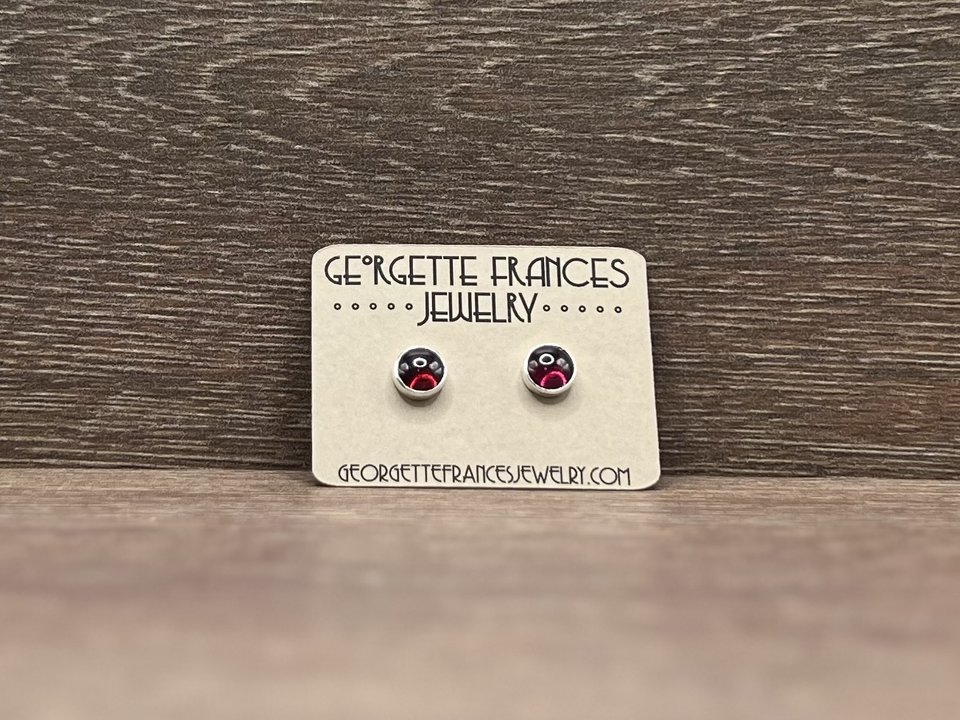 Garnet Studs