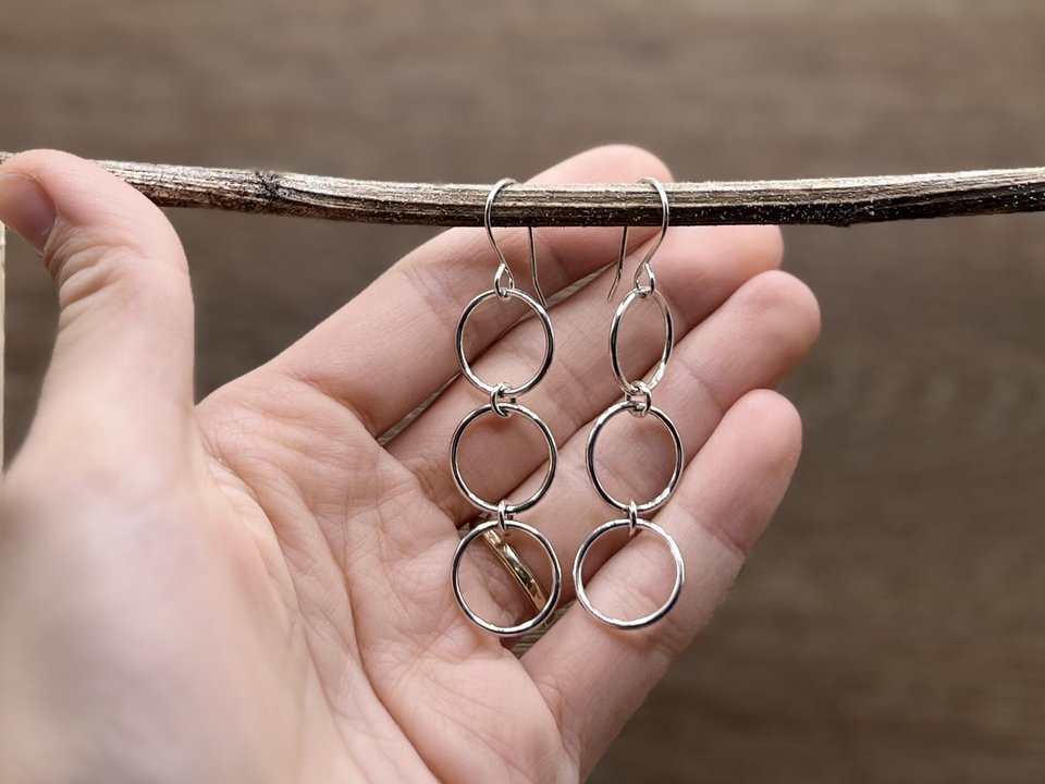 3 Large Circles Earrings