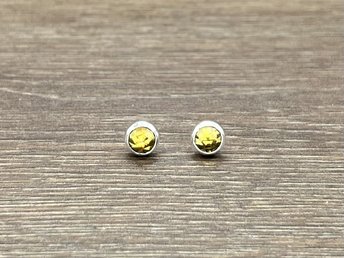Citrine Rose Cut Studs